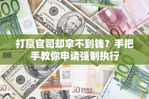 武汉打赢官司却拿不到钱？手把手教你申请强制执行