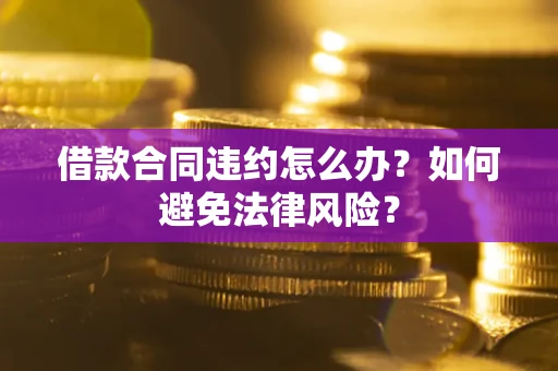武汉借款合同违约怎么办？如何避免法律风险？