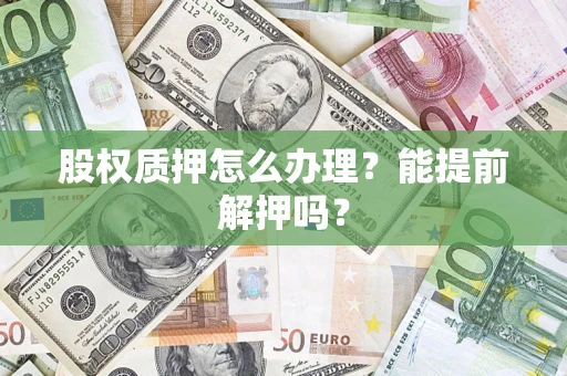武汉股权质押怎么办理？能提前解押吗？